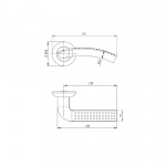 Ручка раздельная R.TL54.LOGICA (LOGICA TL) 105mm ABG-6 зеленая бронза