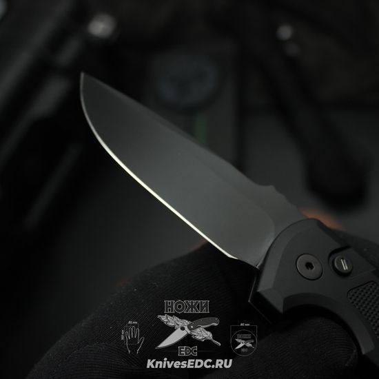 Автоматический нож Pro-Tech PTLG307 D2 Rockeye Operator - черн. алюм. рук-ть/тритий, черн. клинок CPM-D2