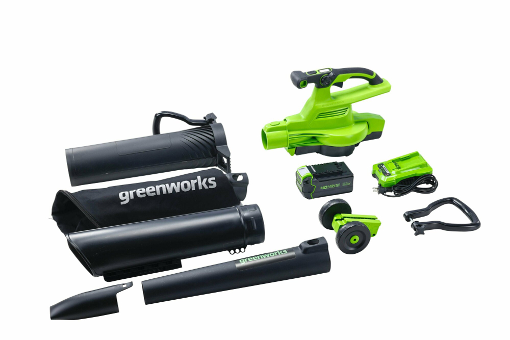 Воздуходувка-пылесос аккумуляторная ручная Greenworks GD40BVII 40В Li-Ion без АКБ и ЗУ (2406907)