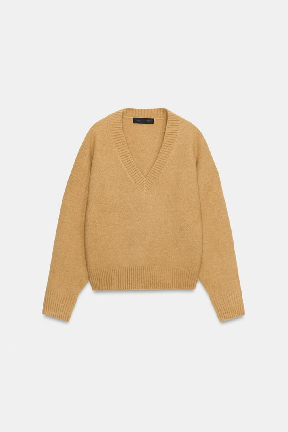 ZARA МЯГКИЙ СВИТЕР, РЫЖЕВАТО-КОРИЧНЕВЫЙ