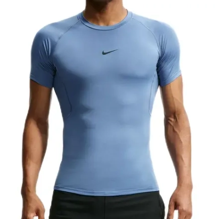 Теннисная футболка Nike Pro Dri-FIT Tight Short-Sleeve Fitness - storm indigo/black