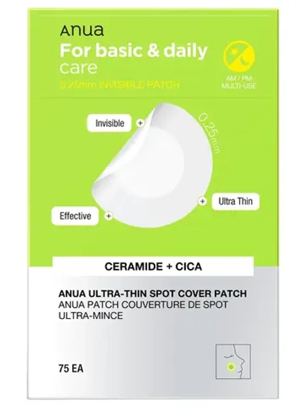 Anua Ультратонкие патчи против акне с керамидами и центеллой Ultra-Thin Spot Cover Patch 75 шт
