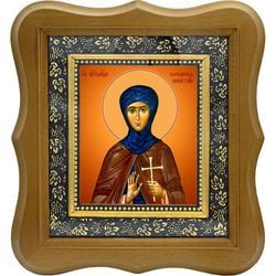 Феодосия Константинопольская преподобномученица, дева. Икона на холсте.