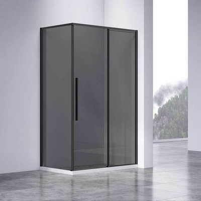 Душевой уголок Слим-Н (Slim-N) VSR-4SN8014CGB, 1400*800, черный, стекло тонированное,