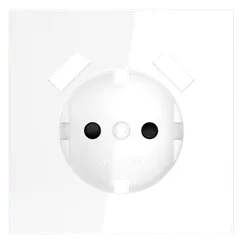 Накладка для розетки с USB A+A с заземлением и защитными шторками Voltum S70 Белый глянцевый VLS000901