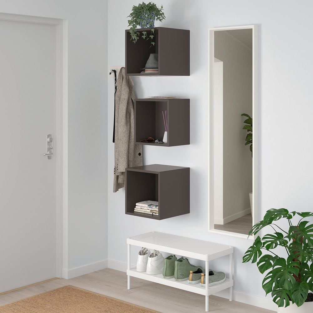 IKEA EKET  (ИКЕА ЕКЕТ)  -  Комбинация настенных шкафов - тёмно-серый 105x35x70 см