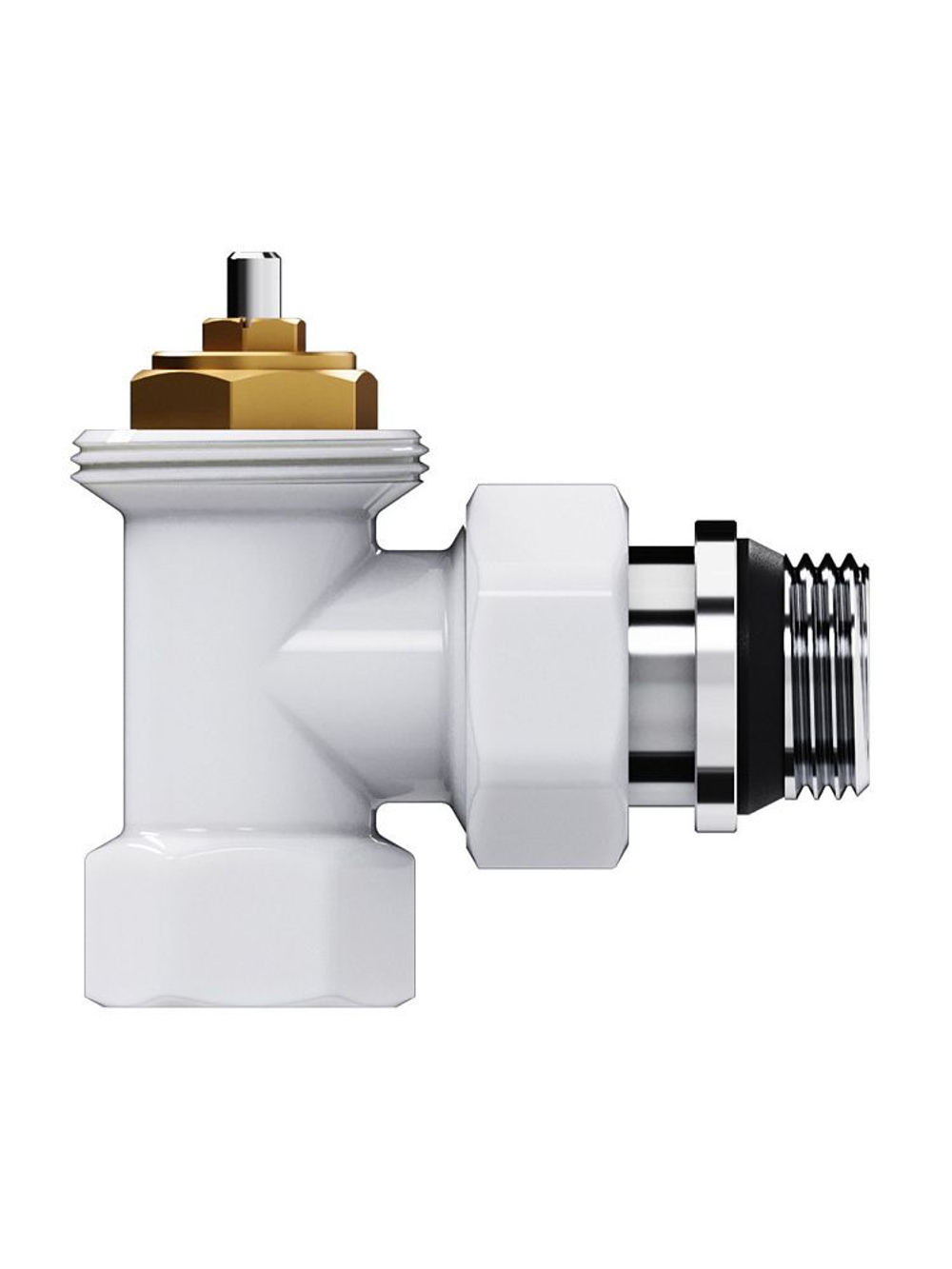 Набор термостатический угловой для радиатора Royal Thermo Design 1/2"М30х1,5 белый (RATVDU11212WH)
