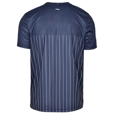 Мужская теннисная футболка Fila T-Shirt Mika - peacoat blue/white stripes