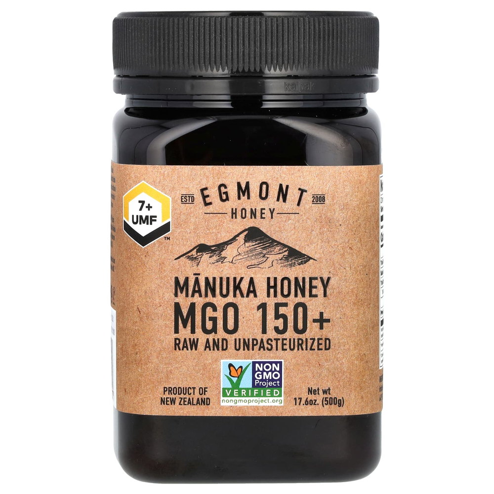 Egmont Honey, мед манука, необработанный и непастеризованный, UMF™ 7+, MGO 150+, 500 г (17,6 унции)