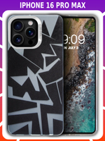 Дизайнерский чехол из пластика для IPHONE 16 PRO MAX с усиленной защитой камеры и глянцем