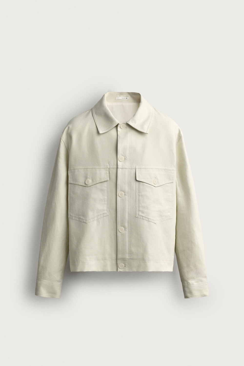 КУРТКА-РУБАШКА СВОБОДНОГО КРОЯ ИЗ ХЛОПКА И ЛЬНА — ZARA