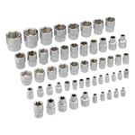 Набор инструментов, 1/2",3/8", 1/4", CrV, пластиковый кейс 142 предмета Stels