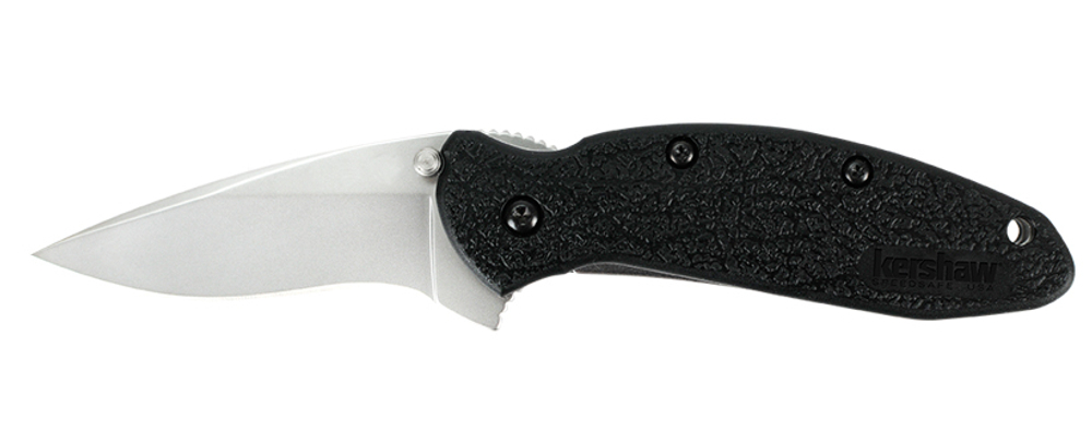 Складной нож Kershaw 1620 Scallion, чёрная рукоять, полуавтомат (маленький)