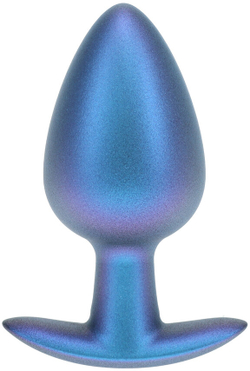Shots Media Metallic Blu L - Анальная пробка из силикона