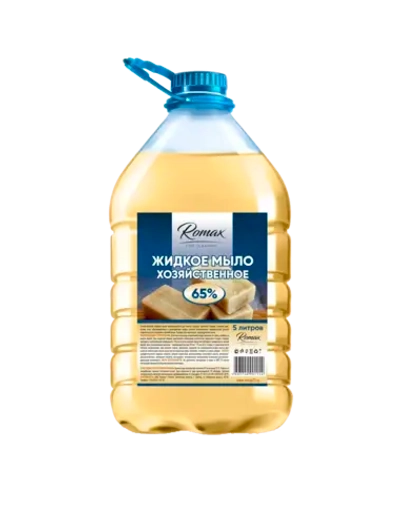 Мыло жидкое хозяйственное 65% «Romax» 5л