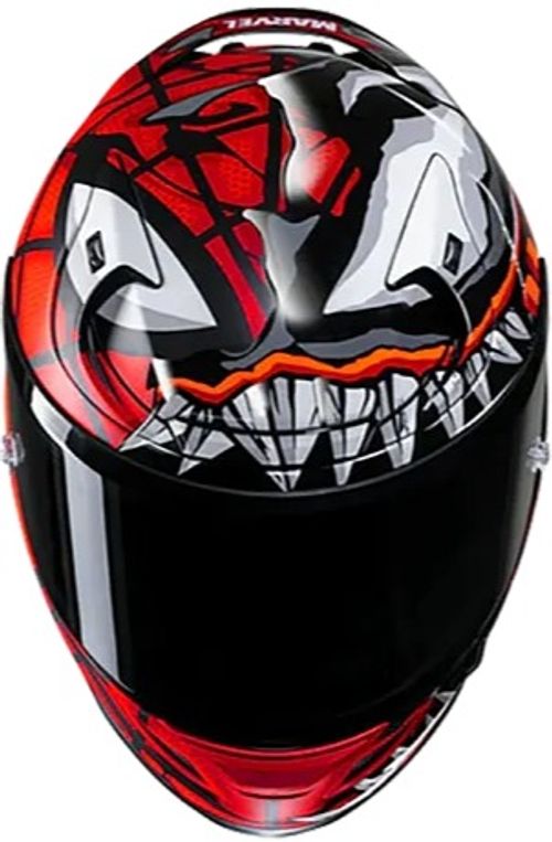 Купить Мотошлем Интеграл HJC RPHA12 Maximized Venom Marvel MC1SF / Серо-красный