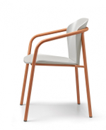 Кресло деревянное Scab Design Finn Metal Wood, терракотовый, матовый серый бук