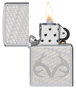 Зажигалка Zippo Reatree® с покрытием High Polish Chrome, латунь/сталь, серебристая, 38x13x57 мм