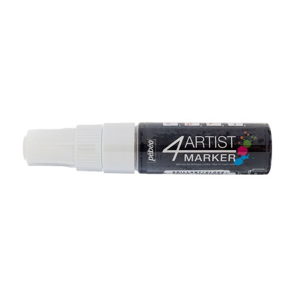 Маркер художественный 4Artist Marker на масляной основе 8 мм, перо скошенное, 3 шт, 580225 белый, Pebeo
