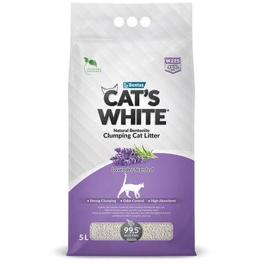 Наполнитель Cat's White Lavender комкующийся с ароматом лаванды для кошек 5 л