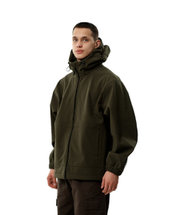 Куртка THE BAD FRIENDS Softshell удлиненная хаки
