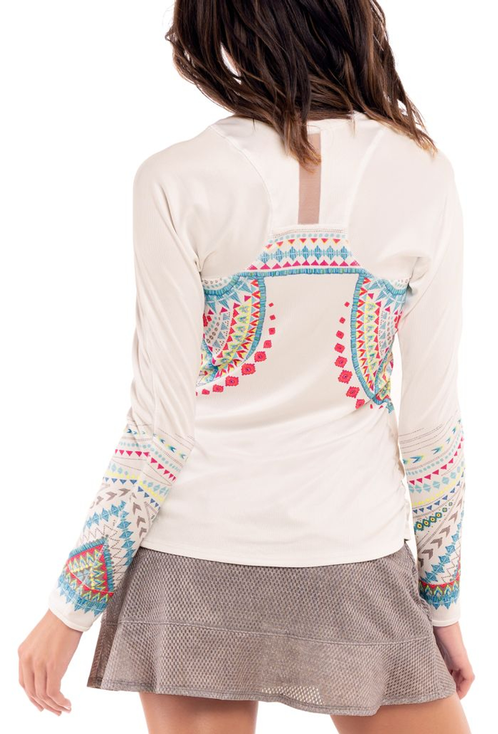 Женская теннисная футболка (дл. рукав) Lucky in Love Desert Vibes Long Sleeve - white