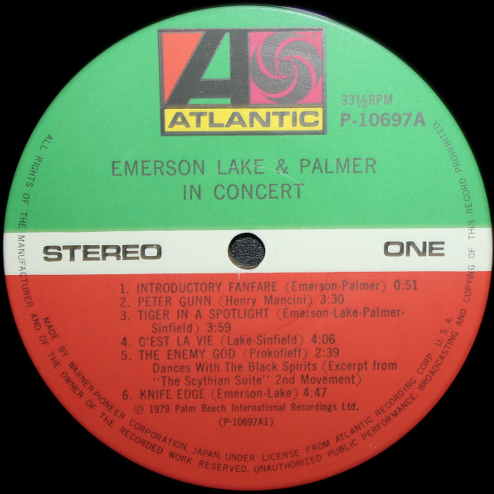 Emerson, Lake & Palmer / In Concert (LP)
