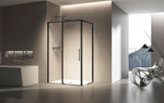 Душевой уголок Vincea Слим 8мм (Slim 8mm) VSR-6SL9014CLB, 1400*900, черный, стекло прозрачное
