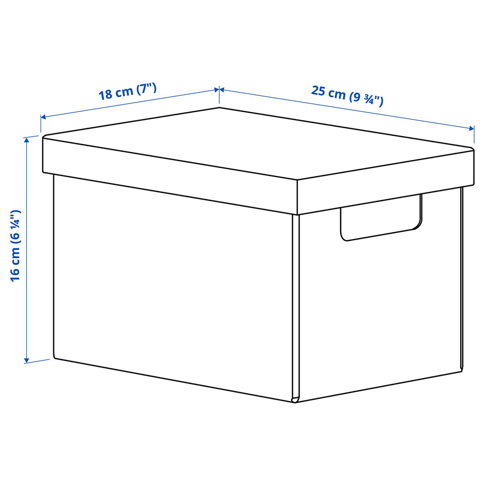 IKEA FJÄDERHARV  (ИКЕА ФЙЭДЕРХАРВ)  -  Коробка с крышкой - белый 18x25x16 см