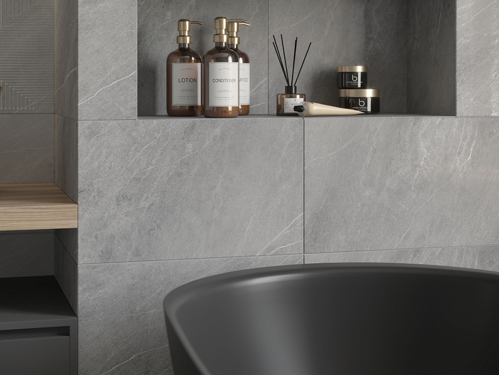 Магма сер низ 02 / Magma grey wall 02  300х500 (1-й сорт)