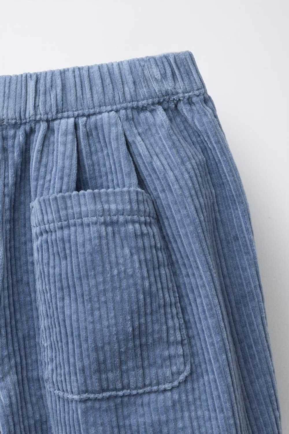 ZARA ВЕЛЬВЕТОВЫЕ БРЮКИ BALLOON, СИНИЙ