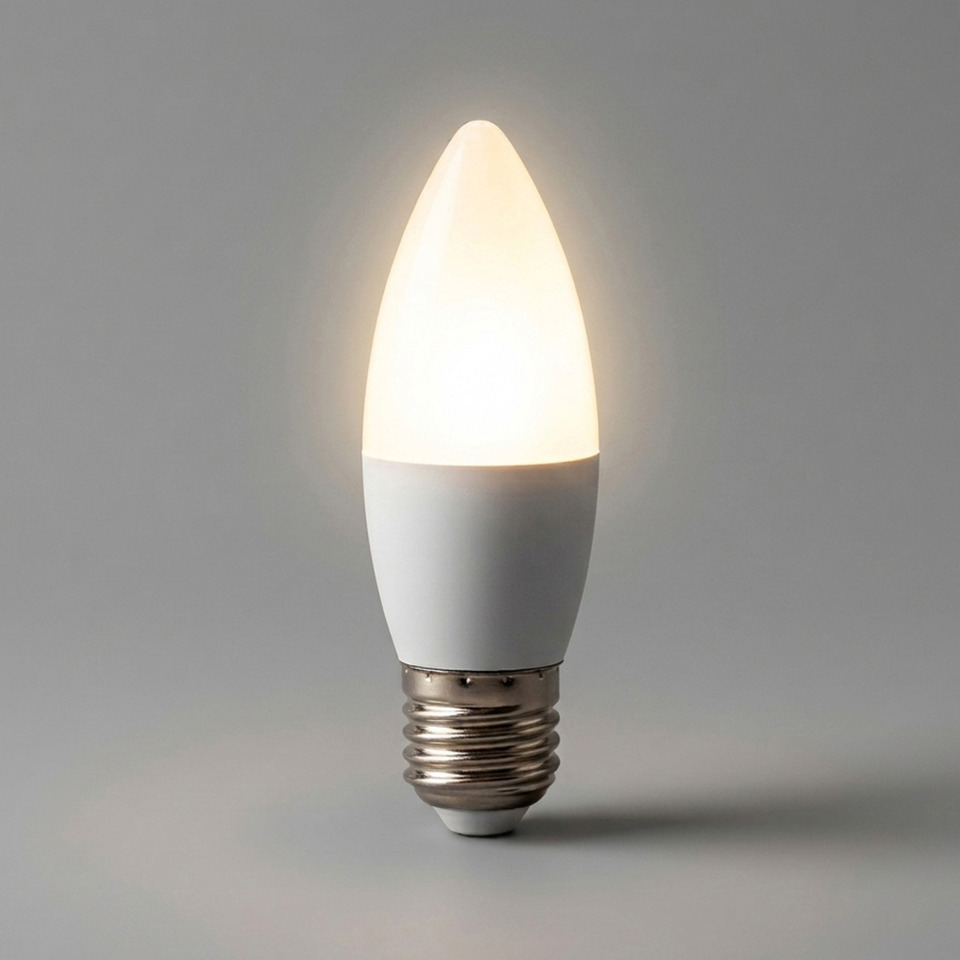 Лампа светодиодная LED 9вт Е27 теплый матовая свеча LB-570 25936 FERON
