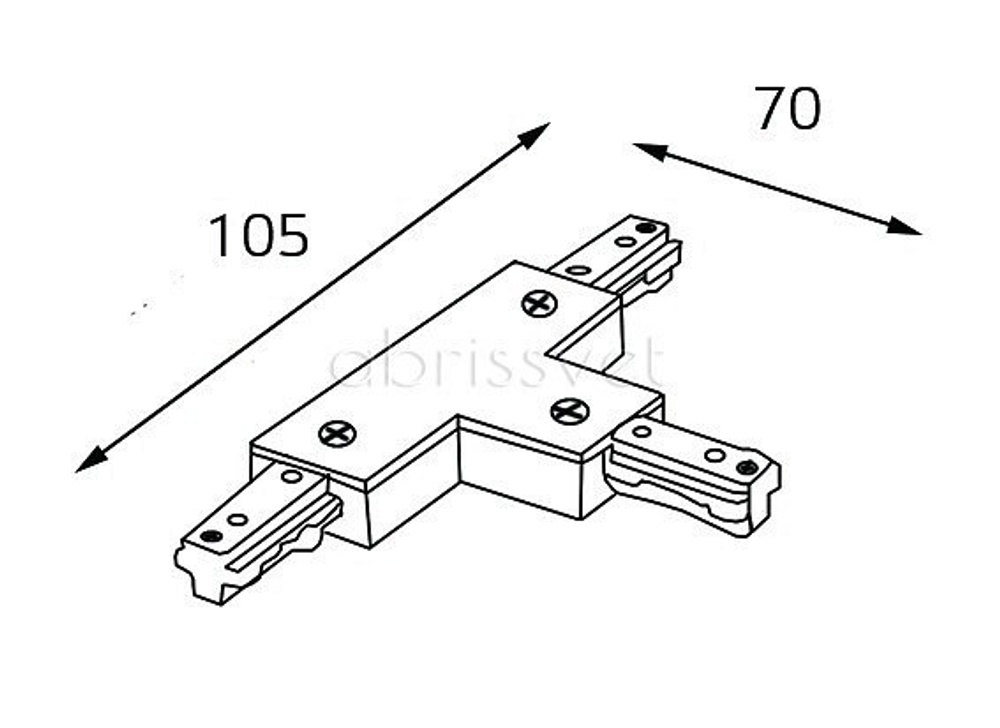 Соединитель T-образный для треков Italline WSO WSO 76 white