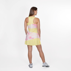 Женская теннисное платье BIDI BADU Zahai Tech 2in1 Dress Women - Yellow, Pink