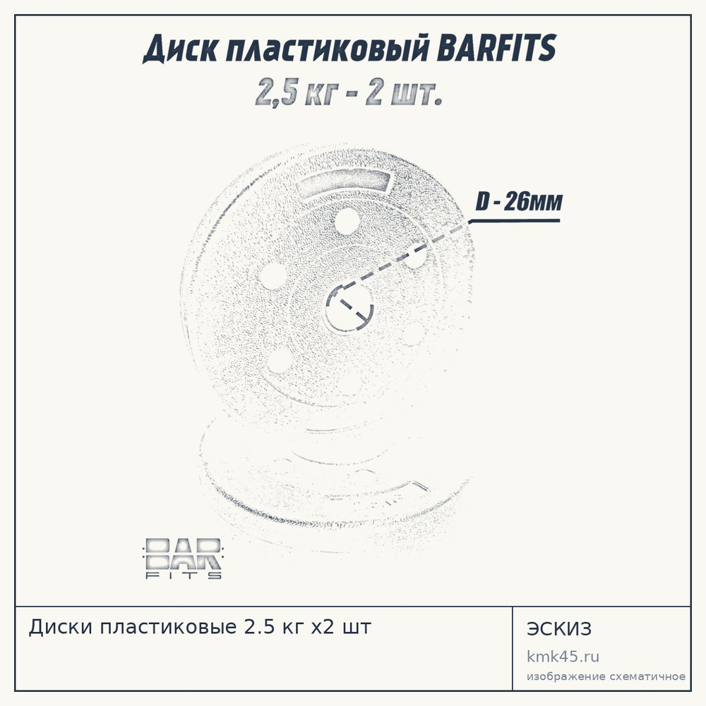 Диски пластиковые 2.5 кг х2 шт — от 510 ₽