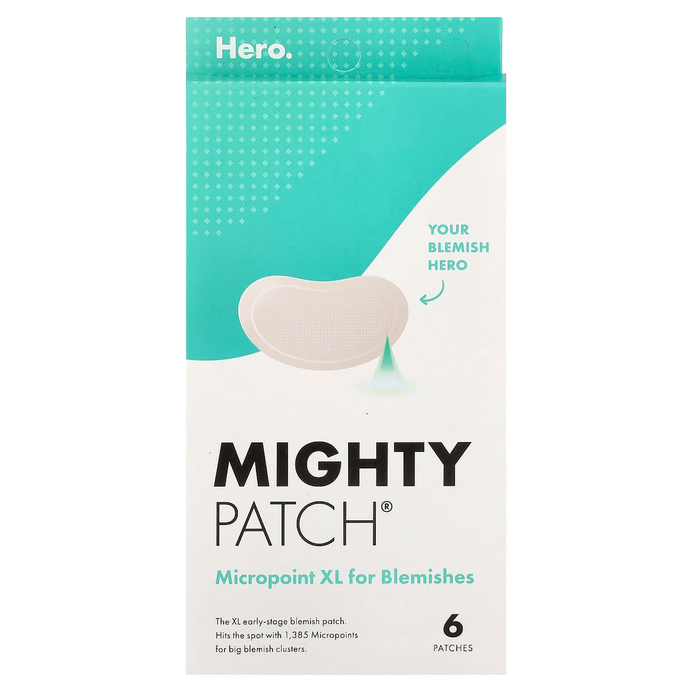 Hero Cosmetics, Mighty Patch® Micropoint XL, для устранения несовершенств, 6 патчей