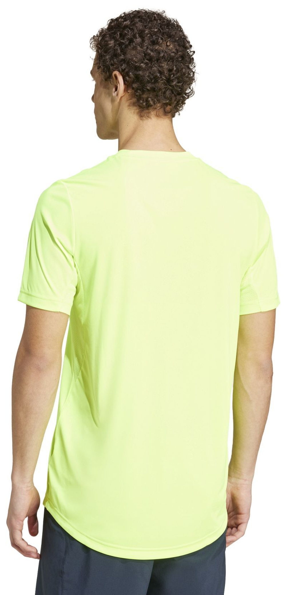 Мужская теннисная футболка Adidas Club 3 Stripes Tennis - желтый