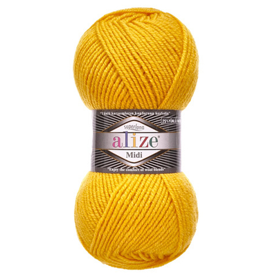 Пряжа Alize (Ализе) Superlana Midi / уп.5 мот. по 100 г, 170м, 488 цыпленок А