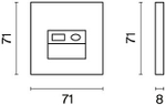 Накладка для ТВ-розетки и RJ-11 или RJ-45 Voltum S70 VLS002701