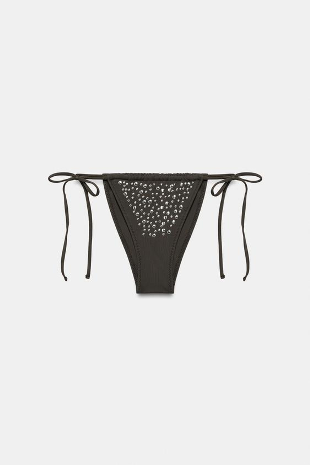 ZARA ПЛАВКИ-БИКИНИ С ЗАВЯЗКАМИ, КОРИЧНЕВЫЙ