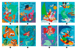 Hachette  раскраска по номерам  DISNEY - Mes Coloriages Magiques - Mystères (7+) - La Mer