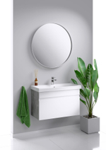 AQ SRT0108BS Smart Тумба под умывальник подвесная, 800х510х380 мм, 1 ящик, Бетон светлый