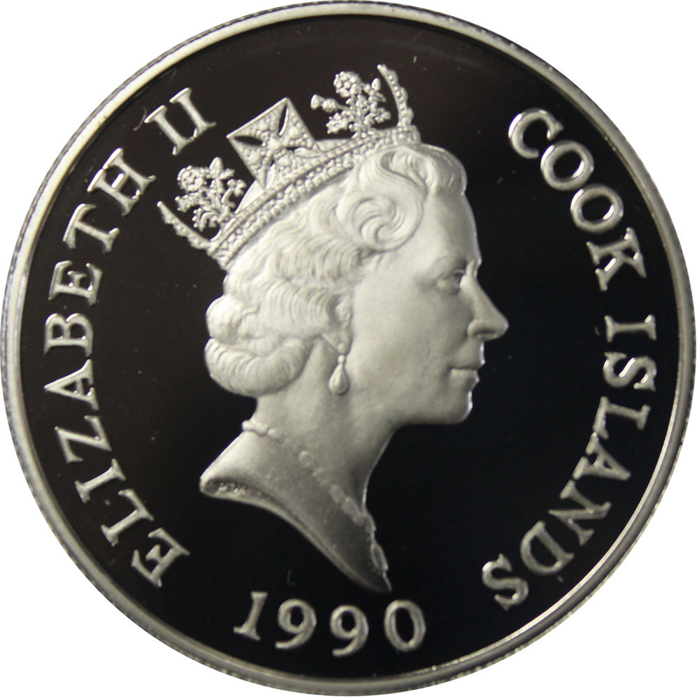 10 долларов. XXV Летние Олимпийские игры, Барселона 1992. Острова Кука. 1990 год. Proof