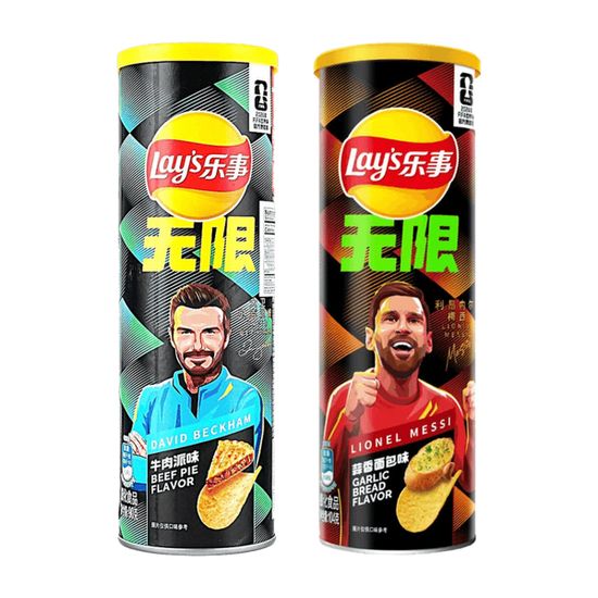 Снек картофельный Lay's Stax FIFA NPC Beef Pie со вкусом мясного пирога, 90 г — упаковка серии Lay's FIFA