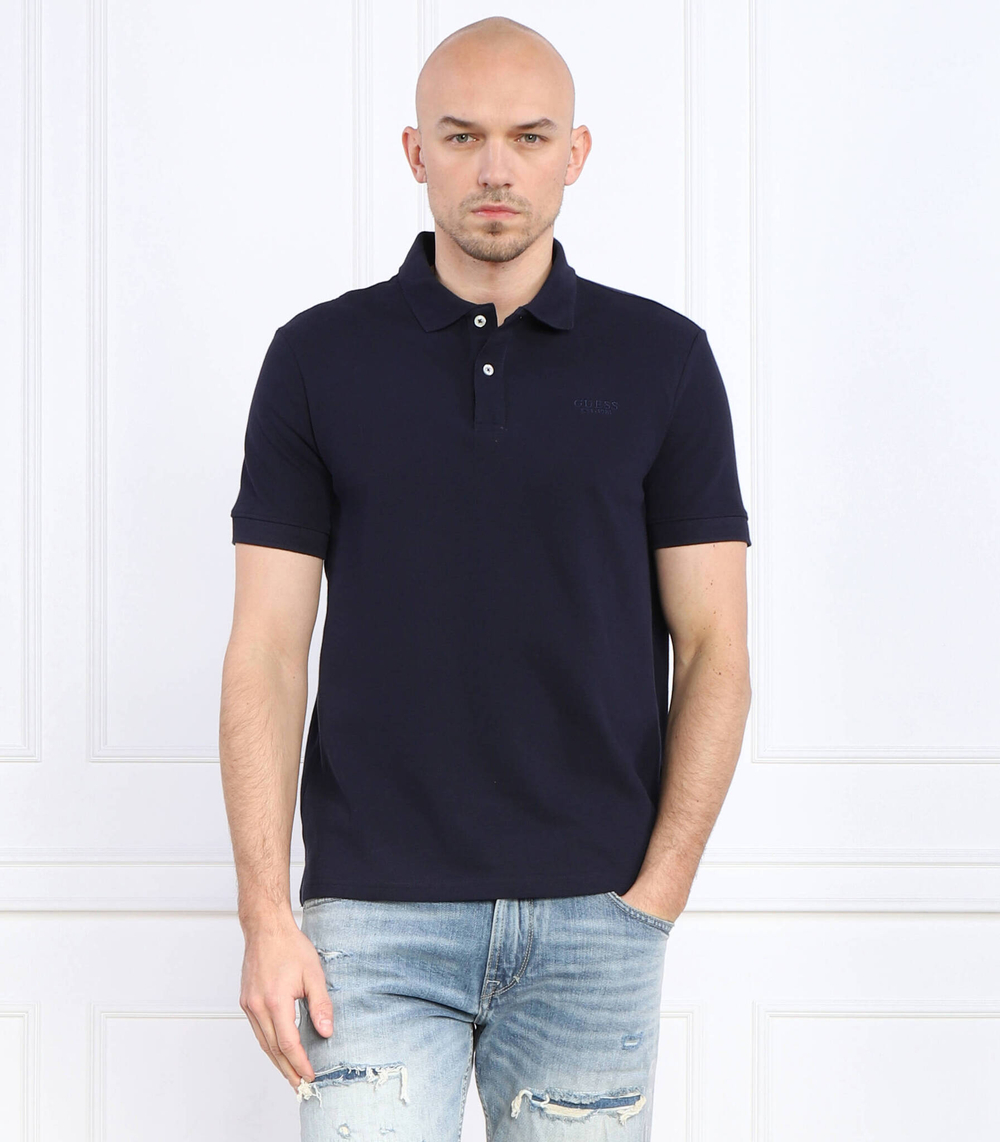 поло oz GUESS - темно-синий (M3GP55 KBL91)