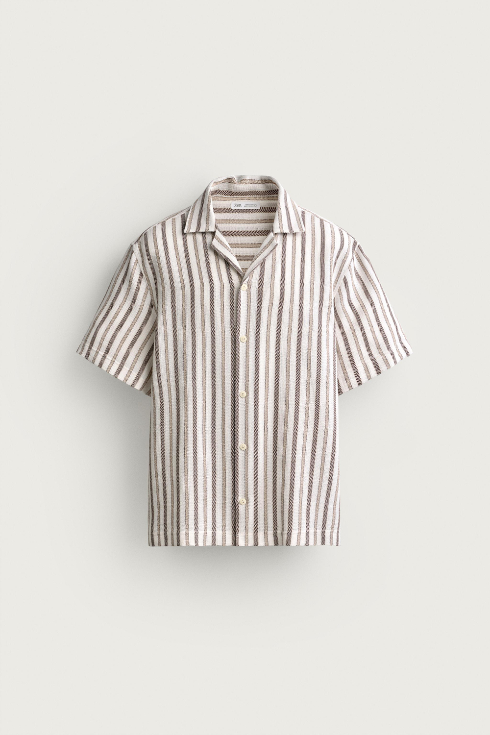 ЖАККАРДОВАЯ РУБАШКА В ПОЛОСКУ КЛАССИЧЕСКОГО КРОЯ — ZARA