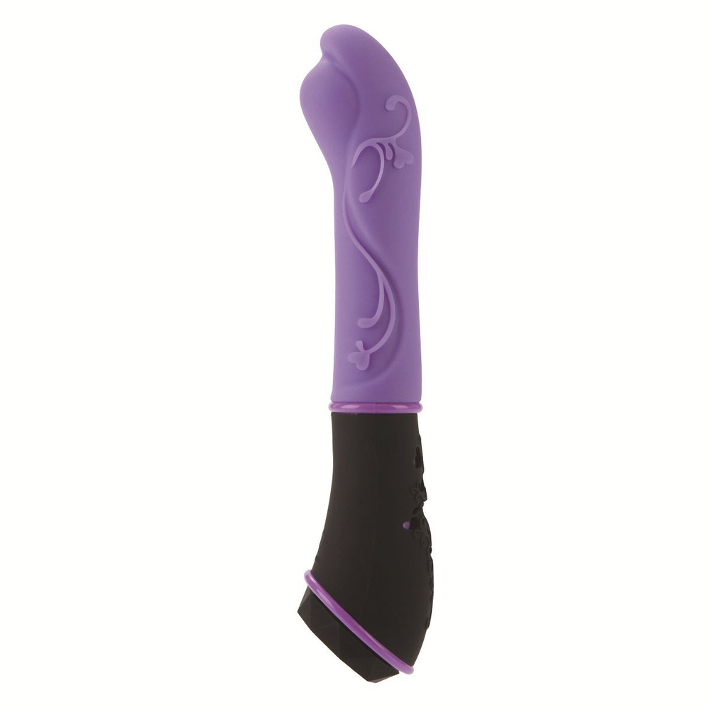 Фиолетовый вибромассажер из силикона TANTRIC AURA MASSAGER - 15 см. (Цвет: фиолетовый)