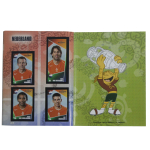 Почти заполненный альбом наклеек. PANINI Чемпионат Европы 2004. Мини альбом. Футбол. Не хватает 2 шт. из 252