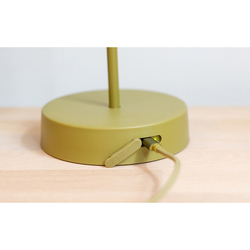 Лампа настольная oscar usb, 14,5х14,5х34 см, оливковая