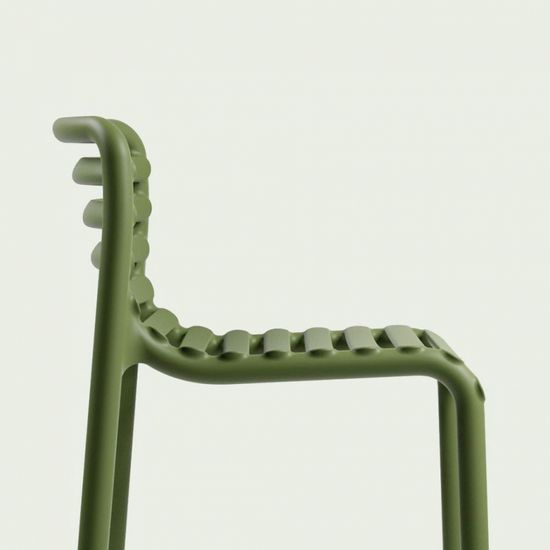 Стул барный Doga Stool пластиковый Nardi Италия цвет зеленый